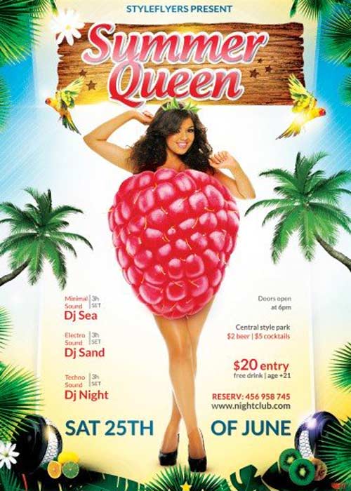 Summer queen V1 PSD Flyer Template
