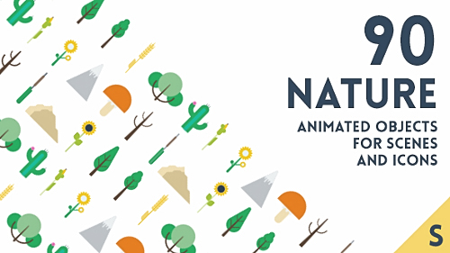 90 Animated Nature Elements - Project for After Effects (Videohive)