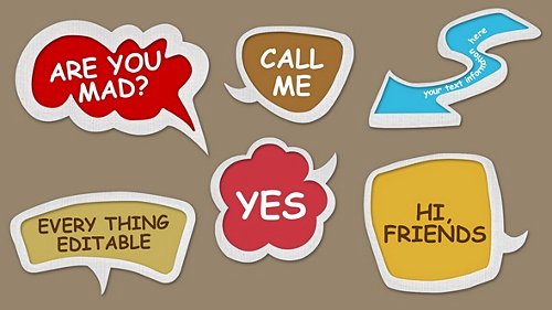 Speech Bubbles - Project for After Effects (Pond5)