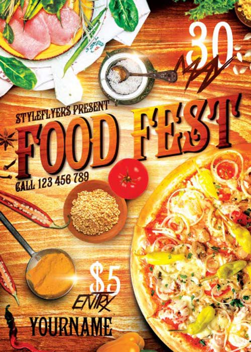 Food Fest PSD Flyer Template