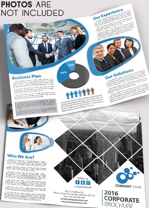Corporate V1 Tri-Fold Brochure PSD Template