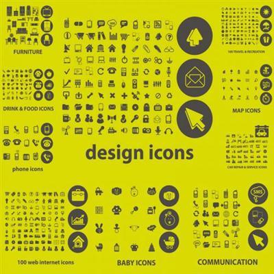 Stock Vector-Different Icon Designs
