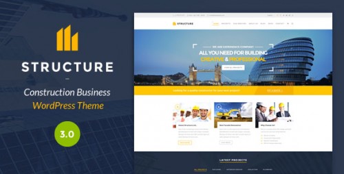 Download Nulled Structure v3.1.5 - Construction WordPress Theme  