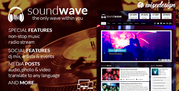 SoundWave v2.2 - The Music Vibe WordPress Theme