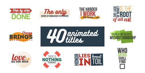 40 Animated Titles - Project for After Effects (Videohive)