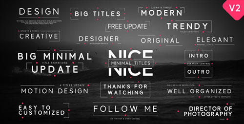 Big Minimal Titles - Project for After Effects (Videohive)