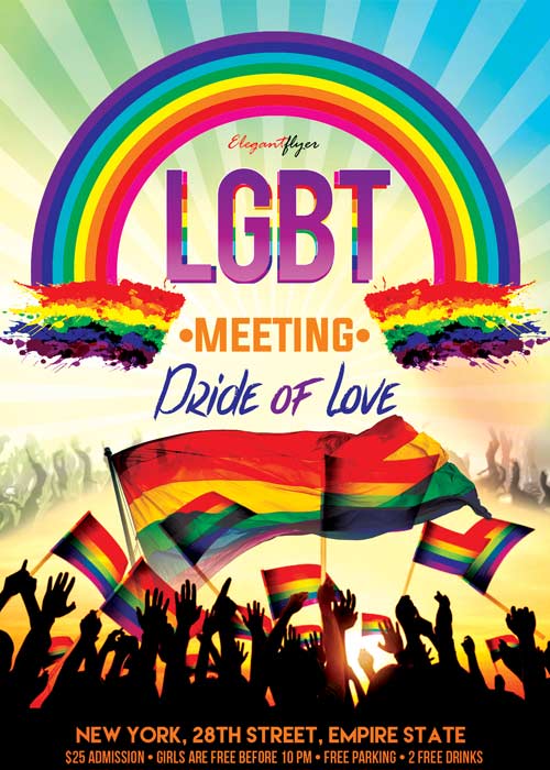 LGBT Meeting V2 Flyer PSD Template + Facebook Cover