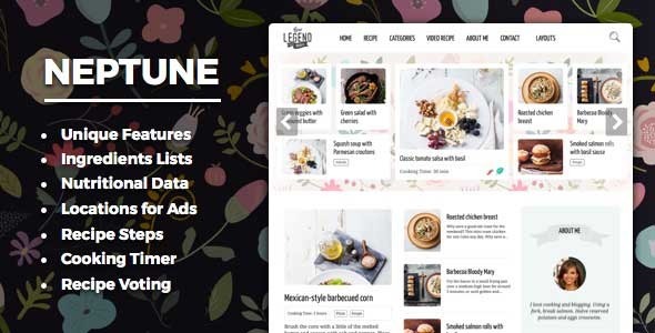 Nulled ThemeForest - Neptune v3.1.1 - Theme for Food Recipe Bloggers & Chefs