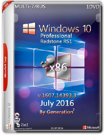 Windows 10 Pro x86 build 14393 ESD July 2016 by Generation2 (MULTi-7/RUS)