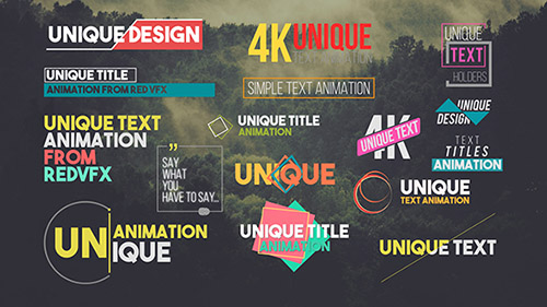 31 Unique Titles Pack - Project for After Effects (Videohive)