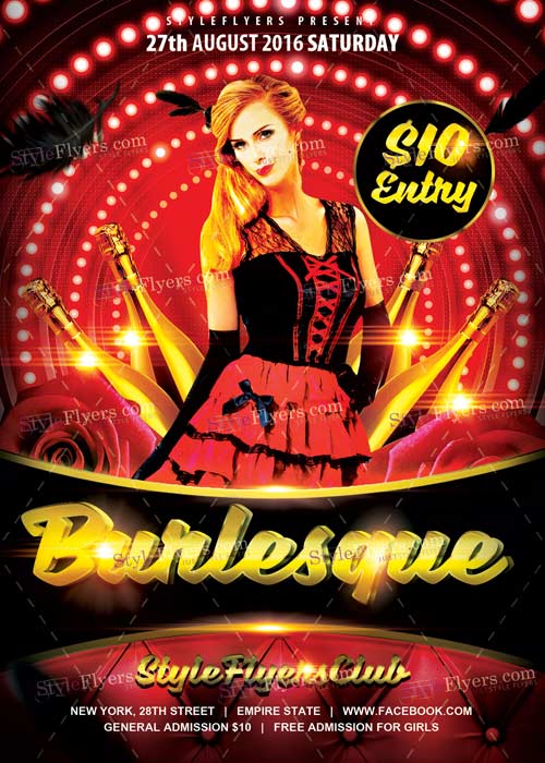 Burlesque V1 PSD Flyer Template