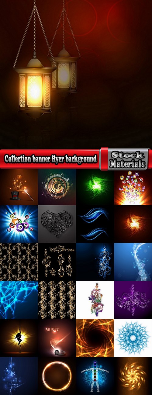 Collection banner flyer background is template cover 25 EPS