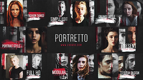Portretto // Grunge Slideshow - Project for After Effects (Videohive)