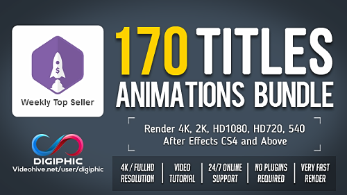 170 Titles Animations Bundle - Project for After Effects (Videohive)