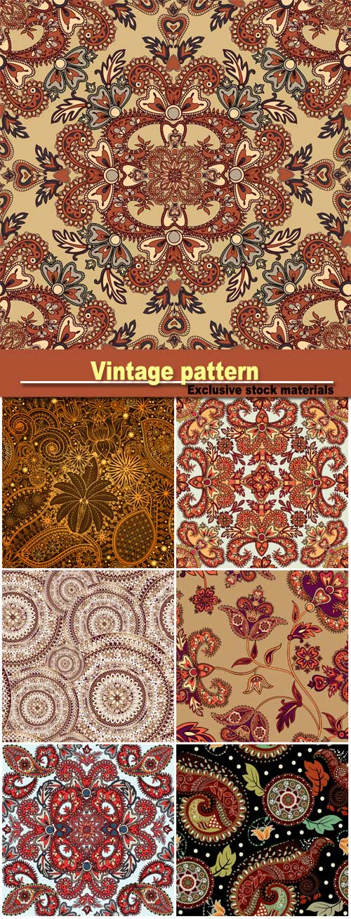 Vintage pattern, seamless texture